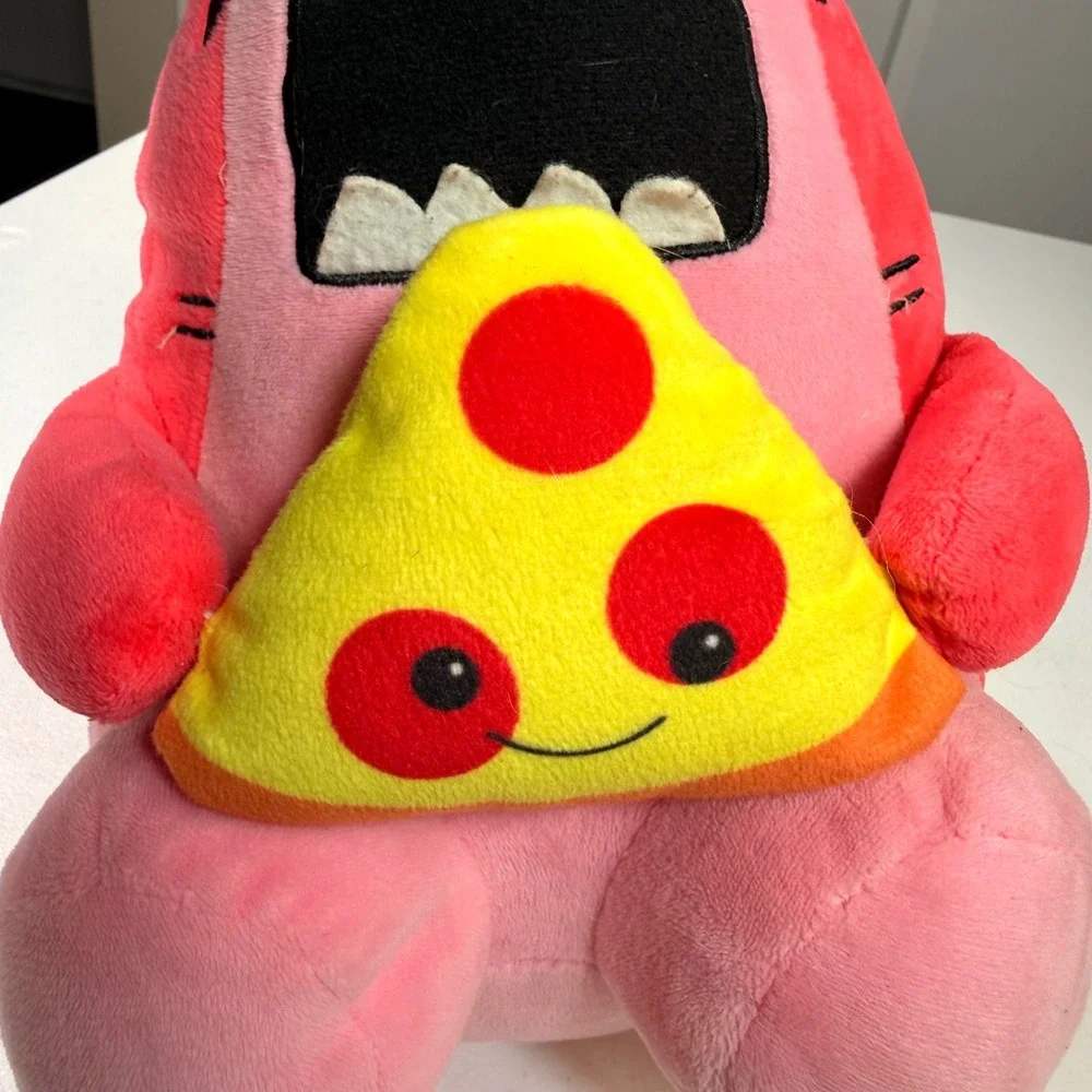 Peek-A-Bee Toys Pink Shark Pizza Plush Stuffed Animal Hungry Shark 9